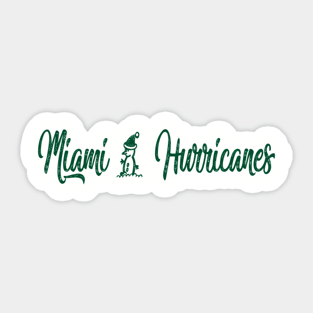 Miami Hurricanes Christmas Sticker by OffesniveLine